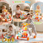 Yexmas 4-in-1 Baby Walker, Baby Push Walker with Wheels, Sit-to-Stand Baby Activity Center, Early Learning Walking Toys, Birthday&Christmas Gift for Toddlers