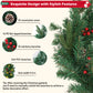 Yexmas 9ft Large Christmas Garland, Multi-Purpose Xmas Wreath with 90 LED Lights, Battery Operated