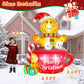 Yexmas 6FT Christmas Inflatable Gingerbread Man in Hot Cocoa Mug Blow Up Decor with LED Lights, Candy Cane, Marshmallows and Gift Box,  for Yard, Lawn,Garden