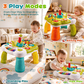 Yexmas 12-in-1 Baby Activity Table, Musical Learning Table for Toddlers, Baby Activity Center, Montessori Educational Interactive Toys with Lights and Music for Boys Girls Gifts