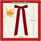 Yexmas 12pcs Burgundy Velvet Christmas Bows, Ribbon Bows Xmas Ornaments for Christmas Tree Home Party Staircase Door Wreath Garland Holiday Decor