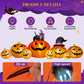Yexmas 8.5FT Long Halloween Inflatables Pumpkin,8 Pumpkins Halloween Blow Ups with Black Cat & Witches Hat for Halloween Party Outdoor Yard Garden Lawn Decor