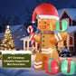 8FT Christmas Inflatables Gingerbread Man Outdoor Decorations, Christmas Blow Up Yard Decorations with Build-in LEDs, Inflatable Christmas Decorations Outdoor for The Yard, Lawn, Garden