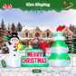 Yexmas 9FT Christmas Inflatable Snowman with Tree, Blow Up Outdoor Yard Decoration with Built-in LED Light for Yard Gardern Lawn