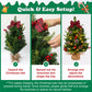 Yexmas 2PCS Pre-lit Artificial Mini Christmas Tree,24 Inch Small Tabletop Xmas Tree for Indoor Outdoor Christmas Decor