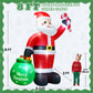 Yexmas 8FT Christmas Inflatable Santa Claus with Gift Bag,Christmas Blow Up with Built-in LED Lights for Indoor Outdoor Xmas Decoration