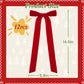 Yexmas 12pcs Burgundy Velvet Christmas Bows, Ribbon Bows Xmas Ornaments for Christmas Tree Home Party Staircase Door Wreath Garland Holiday Decor