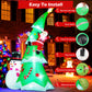 Yexmas 7.2FT Large Outdoor Inflatable Christmas Tree with Santa Claus and Snowman, Built-in LED Lights, Blow Up Xmas Decoration for Yard, Garden, Lawn, Holiday Party