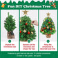 Yexmas 2PCS Pre-lit Artificial Mini Christmas Tree,30 Inch Small Tabletop Xmas Tree for Indoor Outdoor Christmas Decor