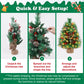 Yexmas 2PCS Pre-lit Artificial Mini Christmas Tree,24 Inch Small Tabletop Xmas Tree for Indoor Outdoor Christmas Decor