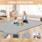 Babyeap Large Baby Playpen with Mat,71"x50"Playpen for Babies and Toddlers,Baby Play Yard Baby Fence Play Area Indoor Outdoor,LightGray