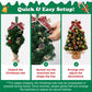 Yexmas 2PCS Pre-lit Artificial Mini Christmas Tree,24 Inch Small Tabletop Xmas Tree for Indoor Outdoor Christmas Decor