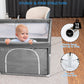 Babyeap Baby Playpen Large Play Yard Fence for Toddlers,50"x50" Dark Gray