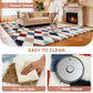 CozyDesg 4ftx6ft Area Rugs,Shag Fluffy Checkered Rugs for Living Room,Bedroom,Modern Room Decor Carpet, Non-Slip Floor Rug,Colorful B