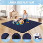 Babyeap Baby Playpen With Mat,50"x50"Play Pen for Babies and Toddlers,Play Yard With Gate for Indoor Outdoor,Navy Blue