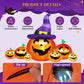 Yexmas 7.5FT Halloween Inflatable Pumpkin,Halloween Blow Ups with Witch Hat for Party Yard, Garden, Lawn, Indoor Outdoor Halloween Decor