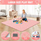 Babyeap Baby Playpen With Mat,50"x50"Play Pen for Babies and Toddlers,Play Yard With Gate for Indoor Outdoor,Pink