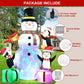 LOOKFLY 8 ft Giant Christmas Snowman Inflatable Outdoor Decoration with Build-in Multicolor LEDs, Blow Up Inflatables for Xmas Party Garden Patio Lawn
