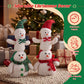 Yexmas 2pcs Snowman Plush Christmas Decorations, Handmade Snowman Figurine, Stuffed Doll Xmas Ornaments for Tabletop Home Fireplace Party Indoor Holiday Party Decor