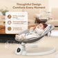Babyeap Baby Swing for Infants - Smart Electric Swing with Bluetooth Control 5-point Harness,5 Sway Speed,10 Lullabies(Gray)