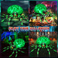 8FT Halloween Inflatables Outdoor Decorations Giant Spider Decorations with LED Lights and Air Pump Blow up Inflatable Green