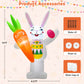 Yexmas 6FT Easter Inflatables Outdoor Decoration,Blow-Up Bunny Holding a Carrot and an Easter Egg with Built-in LED Lights for Yard Lawn Garden Decor