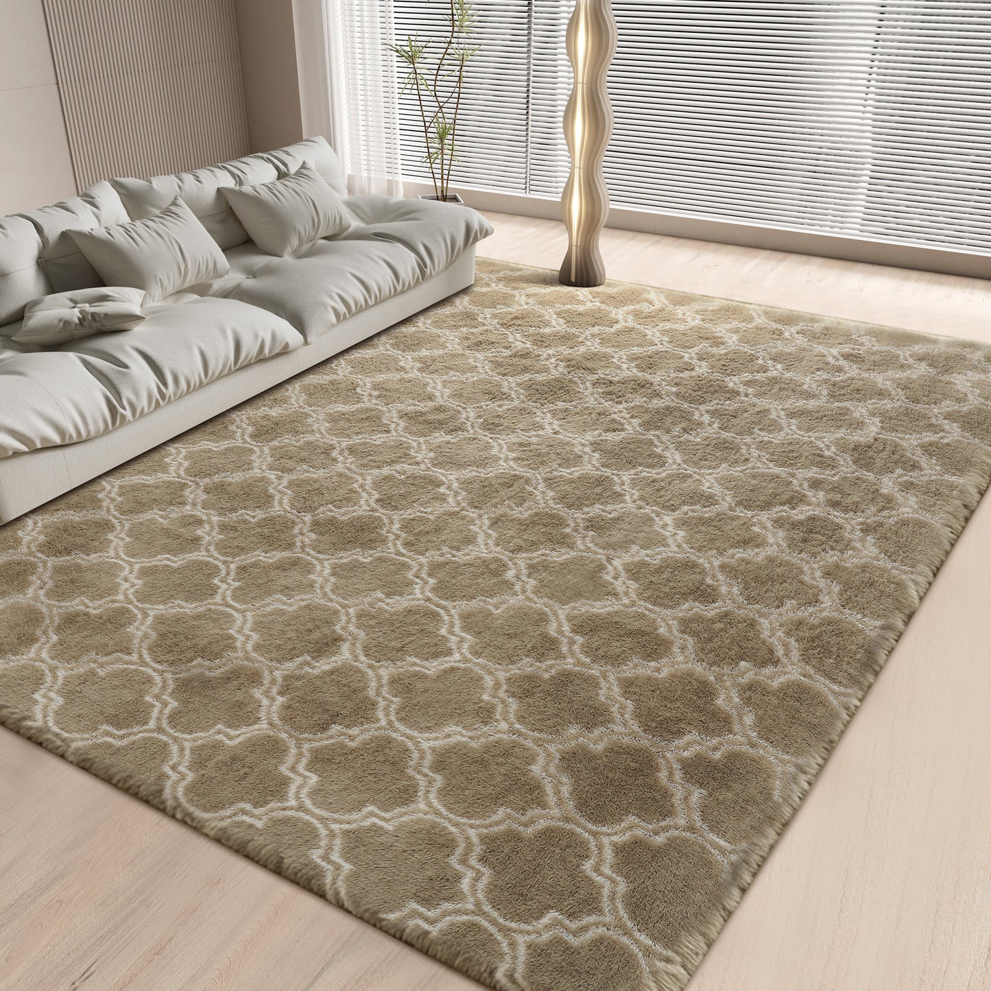 CozyDesg Area Rugs for Living Room，Black Rugs Shag Fluffy Shaggy Bedside Carpet, Large rug for Living Room Bedroom Dining Room Office Home Decor
