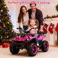 Yexmas 24V Kids ATV,Electric ATV for Kids 4 Wheelers Quad Car Toy, Ride On Toy Car As Gift for Kids,Pink