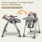 Babyeap Baby High Chair, Convertible Adjustable Feeding Chair with Removable Double Tray, Adjustable & Foldable Design Converts to Toddler Chair, for Babies & Toddlers,Gray