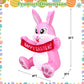 Yexmas 5ft Easter Inflatables,Blow Up Yard Decoration Happy Easter Bunny Decorations Built in LED Lights for Outdoor Lawn Garden Party