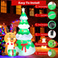 Lookfly 5.5 FT Large Outdoor Inflatable Christmas Tree with Santa Claus and Deer,Built-in LED Lights,Fun Blow Up Xmas Decor Suitable for Yard,Garden,Lawn