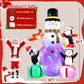 Yexmas 8 ft Giant Christmas Snowman Inflatable Outdoor Decoration with Build-in Multicolor LEDs, Blow Up Inflatables for Xmas Party Garden Patio Lawn
