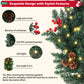 Yexmas 9ft Large Christmas Garland, Multi-Purpose Xmas Wreath with 60 LED Lights, Decorated with Pinecones, Berry Clusters, Battery Operated
