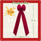 Yexmas 70×20 Inch Giant Velvet Christmas Bows, Big Burgundy Bows Tree Topper Ribbon Hanging Bows Decor for Holiday Front Door Wall Party Wreath Garland Crafts Xmas Decoration