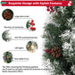Yexmas 9ft Large Christmas Garland, Multi-Purpose Xmas Wreath with 60 LED Lights, Decorated with Pinecones, Berry Clusters, Battery Operated