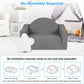 babyeap Kids Couch,2-in-1 Soft Toddler Couch Fold Out,Convertible Sofa to Lounger,Gifts for Kids Girl Boys,Dark Gray