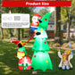 Lookfly 7.2FT Large Outdoor Inflatable Christmas Tree with Santa Claus and Dog,Built-in LED Lights,Fun Blow Up Xmas Decor Suitable for Yard,Garden,Lawn