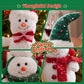 Yexmas 2pcs Snowman Plush Christmas Decorations, Handmade Snowman Figurine, Stuffed Doll Xmas Ornaments for Tabletop Home Fireplace Party Indoor Holiday Party Decor