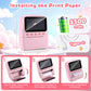 Yexmas Instant Print Toys Camera for Kids, 1080P HD Camera with 32GB SD Card, 3 Paper Rolls, Color Pens & Lanyard, Pink