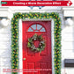 Yexmas 9ft Large Christmas Garland, Multi-Purpose Xmas Wreath with 90 LED Lights, Battery Operated