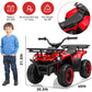 Yexmas 24V Kids ATV,Electric ATV for Kids 4 Wheelers Quad Car Toy, Ride On Toy Car As Gift for Kids,Red