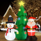 Lookfly 6FT Christmas Tree Inflatables Outdoor Decorations with Santa Claus & Snowman,Christmas Blow Up with LED Lights,Inflatable Christmas Yard Decorations