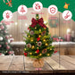 Yexmas 2PCS Pre-lit Artificial Mini Christmas Tree,24 Inch Small Tabletop Xmas Tree for Indoor Outdoor Christmas Decor