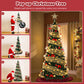 Yexmas 6FT Pop-Up Artificial Christmas Tree with 300LED Lights,Green Prelit Christmas Tree with Foldable Base