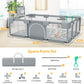 babyeap Baby Playpen,73 Inch Extra Large Baby Playard,Playpen for Babies and Toddlers With Basketball Hoop,Children Kids Play Fence for Indoors Outdoors,Gray