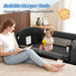 Babyeap 7-in-1 Baby Bassinet with Playard and Bedside Sleeper, Changing Table, Toy Bar, Extra Large Storage Bag, Travel Crib for Newborns and Infants, Black