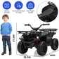 Yexmas 24V Kids ATV,Electric ATV for Kids 4 Wheelers Quad Car Toy, Ride On Toy Car As Gift for Kids,Black