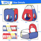 Yexmas 5 in 1 Kids Play Tent and Tunnels - Ball Pit for Toddlers, Basketball Hoop, 2 Crawl Tunnels, 2Pop-Up Playhouses Tent Set for Boys Girls Kids(No Ball)