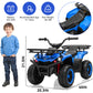 Yexmas 24V Kids ATV,Electric ATV for Kids 4 Wheelers Quad Car Toy, Ride On Toy Car As Gift for Kids,Blue