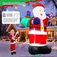 Yexmas 8FT Christmas Inflatable Santa Claus Outdoor Decorations,Blow Up Santa Claus with Gifts Bag, Built-in Brilliant LED Lights Xmas Inflatables Yard Decor